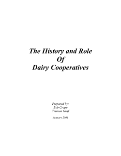 The History and Role Of Dairy Cooperatives