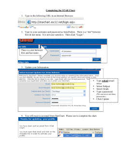 Completing the STAR Chart 1. Type in the following URL in an