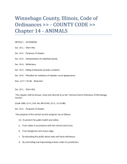 Winnebago County, Illinois, Code of Ordinances >>