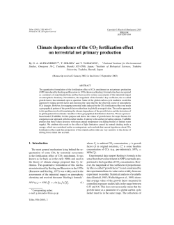 Climate dependence of the CO2 fertilization effect on terrestrial net