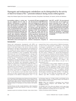 Hemogenic and nonhemogenic endothelium can be distinguished