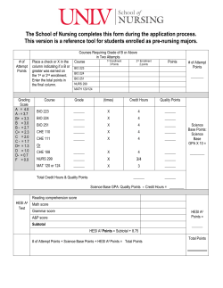 review the admissions calculation worksheet