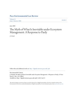 The Myth of What Is Inevitable under Ecosystem Management: A