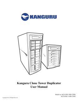 Kanguru Clone Tower Duplicator User Manual