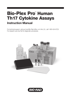 Instruction Manual, Bio-Plex Pro™ Human Th17 Cytokine - Bio-Rad