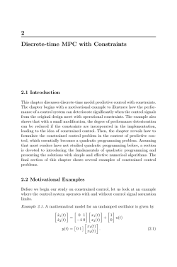 2 Discrete-time MPC with Constraints