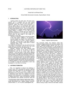 P1.14 LIGHTNING: METEOROLOGY`S NEW TOOL Nicole Kufa* and