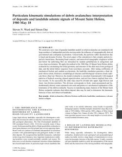 Particulate kinematic simulations of debris avalanches