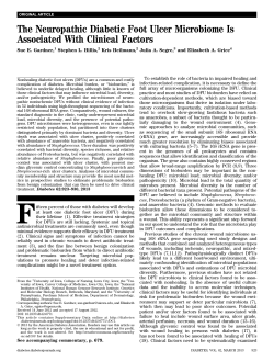 The Neuropathic Diabetic Foot Ulcer Microbiome Is