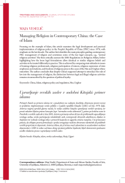 Managing Religion in Contemporary China