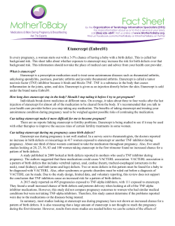 Etanercept (Enbrel&reg;) | MotherToBaby