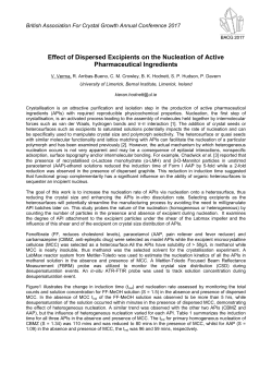 Effect of Dispersed Excipients on the Nucleation of