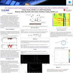 An Analysis and Exploration of Scintillation Data