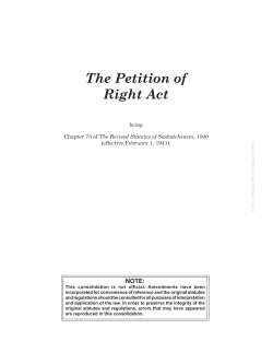 The Petition of Right Act
