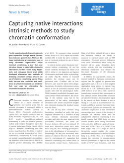 intrinsic&euro;methods to study chromatin&euro;conformation