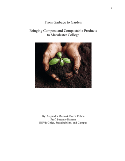 From Garbage to Garden Bringing Compost and Compostable