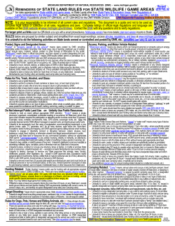 state land rules state wildlife / game areas