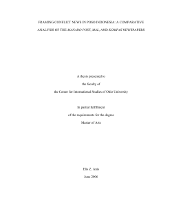 framing conflict news in poso indonesia: a comparative analysis of