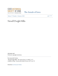 Newell Dwight Hillis - Iowa Research Online