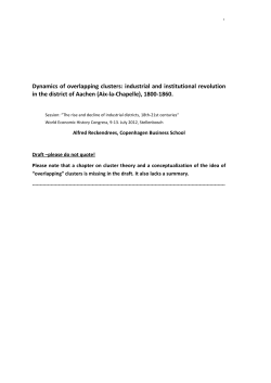 Dynamics of overlapping clusters: industrial and institutional