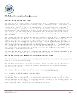 PLU Codes Frequently Asked Questions