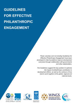 Guidelines for Effective Philanthropic Engagement