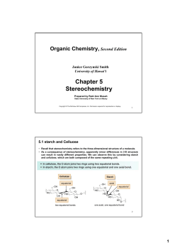 Chapter 5 Stereochemistry