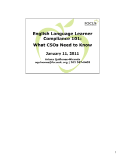 English Language Learner Compliance