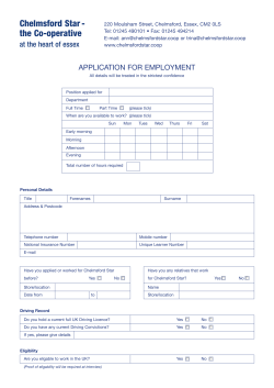 Application for Employment