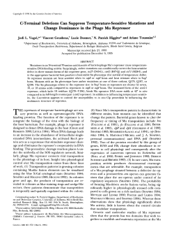 C-Terminal Deletions Can Suppress Temperature