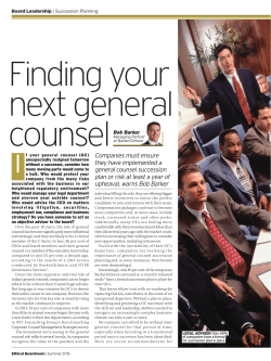 Finding Your Next General Counsel
