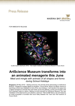 ArtScience Museum transforms into an animated menagerie this June