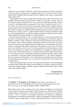 302 Book Reviews outlines the overall attitude of both the central