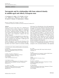 Sarcopenia and its relationship with bone mineral density in middle
