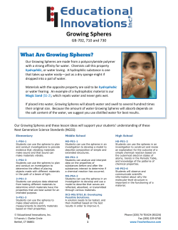 Growing Spheres - Educational Innovations