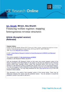 Financing welfare regimes: mapping heterogeneous revenue