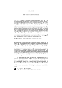 The Organisation of Hate