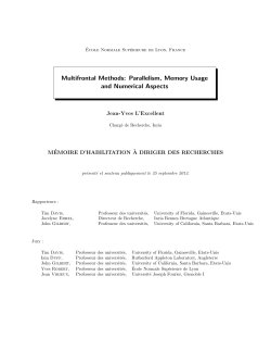 Multifrontal Methods: Parallelism, Memory Usage and Numerical