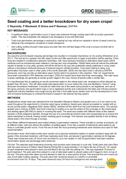 Reynolds, Chad et al - Seed coating and a better knockdown for dry