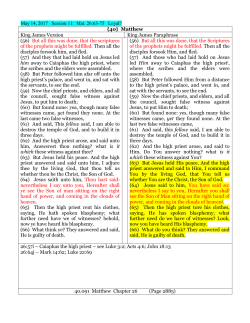 May 14, 2017 Session 11: Mat. 26:63-75 Loyal?