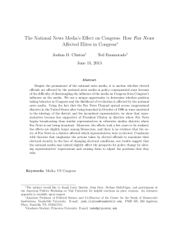 The National News Media`s Effect on Congress