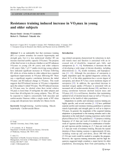 Resistance training induced increase in VO2max in young and older