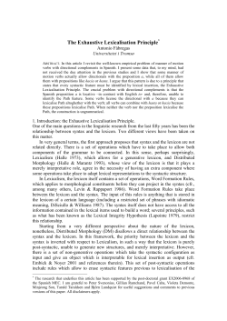 The Exhaustive Lexicalisation Principle