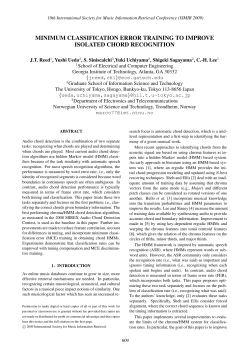 minimum classification error training to improve isolated chord