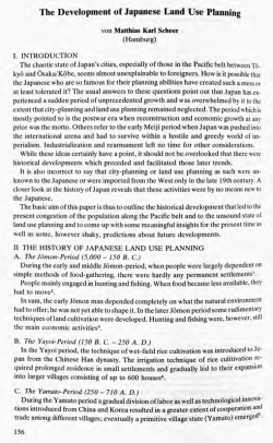 The Development of Japanese Land Use Planning