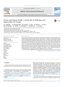 Oceans and Human Health: A rising tide of challenges and