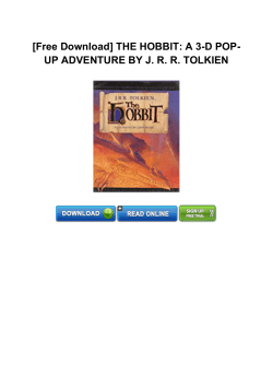 Free THE HOBBIT: A 3-D POP-UP