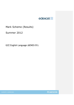 Mark scheme - Edexcel