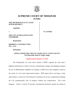 Metropolitan St. Louis Sewer