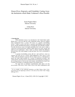 House-Elves, Hogwarts, and Friendship